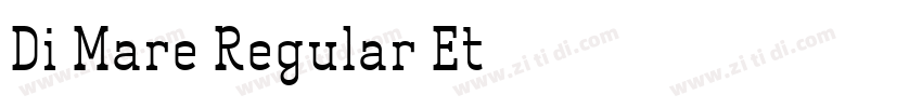 Di Mare Regular Et字体转换